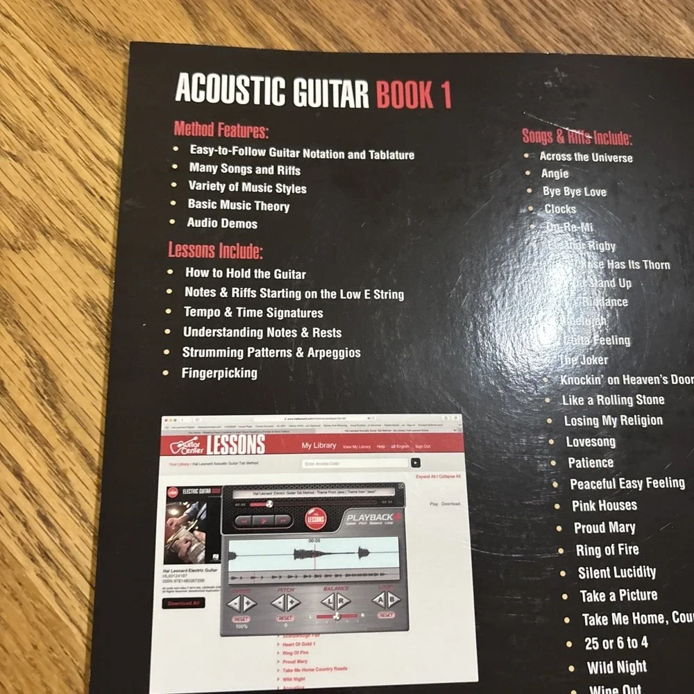 Acoustic Guitar Book 1 (Hal Leonard, 2015, Paperback) LIKE NEW